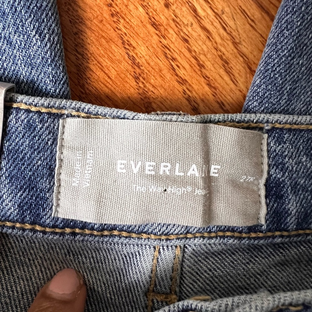 Everlane The Way High Women's Straight Leg Blue Jeans NWT - Picture 5 of 11